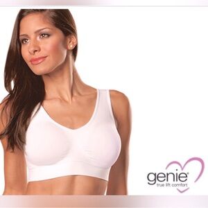 Genie Bra THE DREAM Large Comfortable Seamless Bra Removable pads blush pink EUC